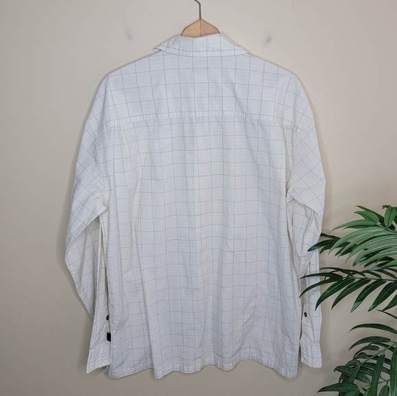 Patagonia | Ivory Brown Yellow Plaid Button Down Long Sleeve Shirt Size XL - Picture 4 of 4